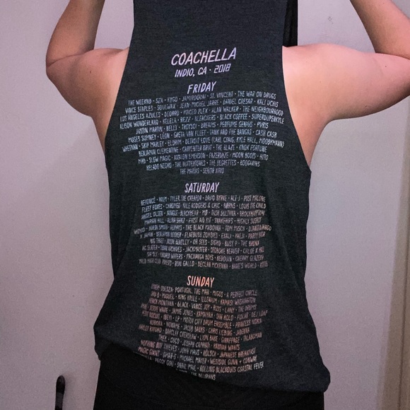 Gray 2018 Coachella tank top - Picture 2 of 4